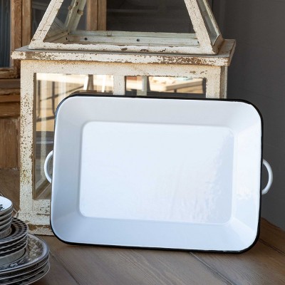 Park Hill Collection Farmhouse Enamelware Rectangle Tray