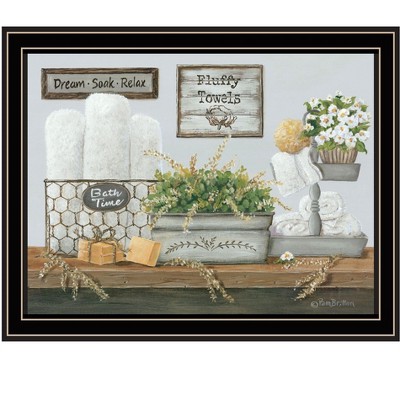 HomeRoots Fluffy Towels Black Framed Print Wall Art