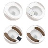 Unique Bargains 2 Pair Toilet Seat Cover Pad Bathroom Warm Toilet Seat Cushion Washable Reusable - 4 of 4