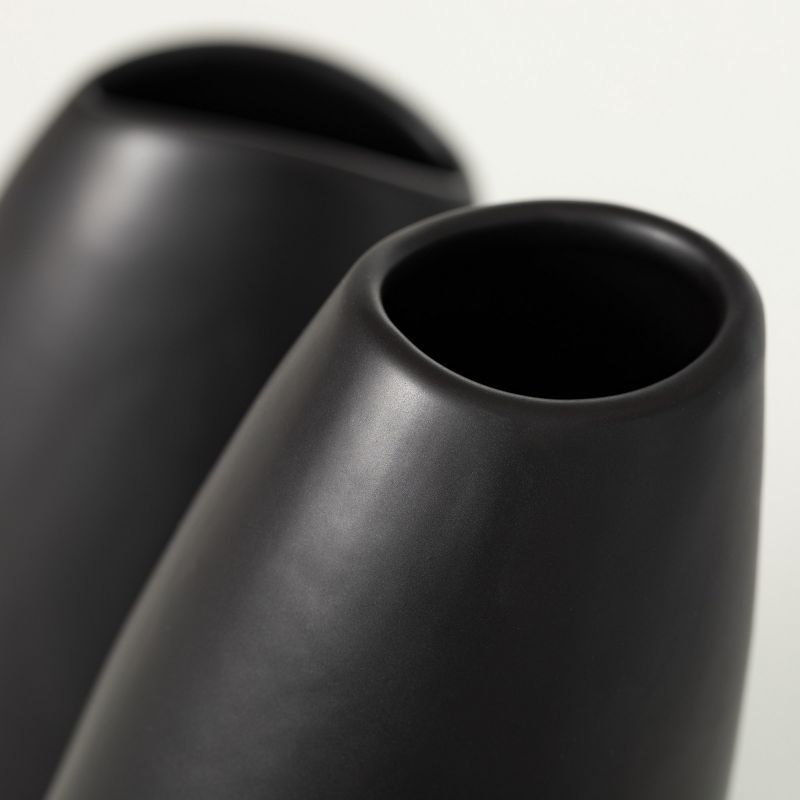 Sullivans 6" & 8" Modern Matte Black Vase - Set of 2, 2 of 8