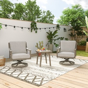 HAPPATIO 3-Piece Patio Bistro Set, All-Weather Aluminum Outdoor Conversation Set - 1 of 4