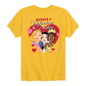 Girls' - Disney Princess - Kisses and Valentine Wishes Short Sleeve Graphic T-Shirt - 1 of 4