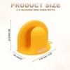 Unique Bargains Heat Resistant Mini Silicone Oven Mitts for Air Fryer Kitchen Cooking 2 Pcs - 2 of 4