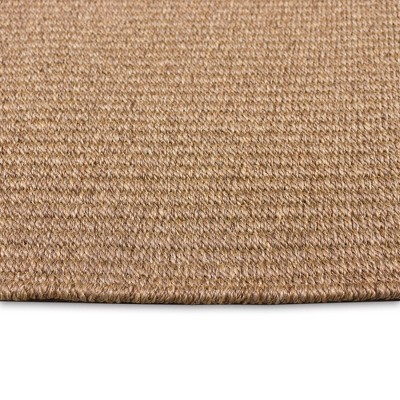 Tan Flat Woven Sisal Reversible Indoor/Outdoor Rug 2' x 7'6"