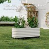 Raised Garden Bed, Self-Watering Wheel Mobile Metal Planter Box Galvanized Steel Outdoor Rolling Garden Bed for Vegetables Flowers Herbs - 4 of 4