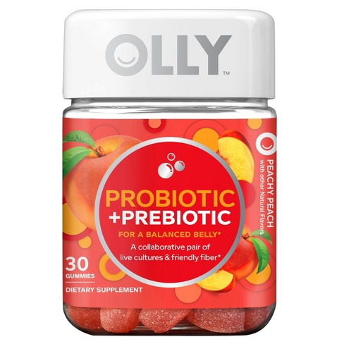 Olly Probiotic + Prebiotic Gummies - Peachy Peach - 30ct : Target