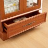 FURNIinspire Utility Storage Cabinets Glass Cabinet, Standing Display Cabinet, Modern Showcase with Glass Shelves, Drawer, Brown, 11.81"*25.98"*47.44" - 4 of 4