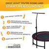 LEAPS & REBOUNDS 48" Adjustable Stability Bar Attachment with 48" Mini Fitness Trampoline and Home Gym Rebounder for Cardio Exercises, Gray - 4 of 4