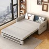 Luck Live 61.61" Sofa Bed with Storage Base and Side Pockets, Detachable Washable Seat Cushions Gray - 4 of 4