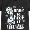 Girls' - Frozen 2 - Olaf Trying To Keep It Together Fitted Short Sleeve Graphic T-Shirt - 2 of 4