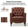 Set of 2 Enrique Genuine  Leather Armchair with Turned Legs | ARTFUL LIVING DESIGN - 4 of 4