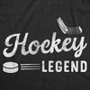Mens Funny T Shirts Hockey Legend Sarcastic Sports Graphic Tee For Men - Crazy Dog Men's T Shirt - 2 of 4