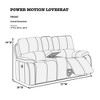TiramisuBest Sleek Black Contemporary Loveseat, Modern Upholstered Sofa for Living Room or Bedroom - 4 of 4