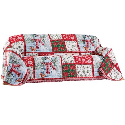 Collections Etc Snowman Tapestry Furn Throw