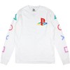 Seven Times Six PlayStation Men's Console Controller Button s Long Sleeve T-Shirt Adult White - image 2 of 4