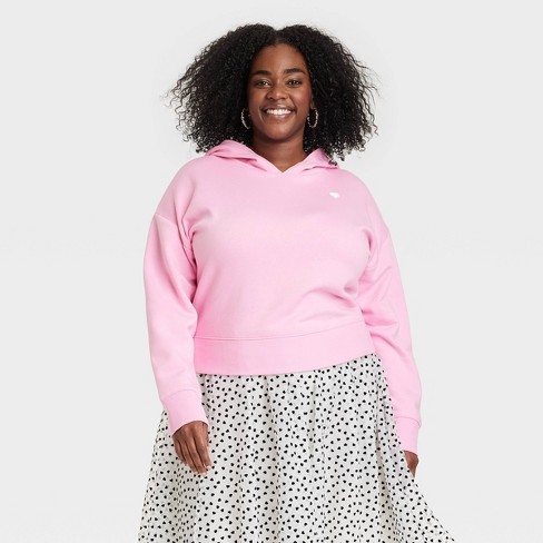 Plus size cheap pink sweatshirt