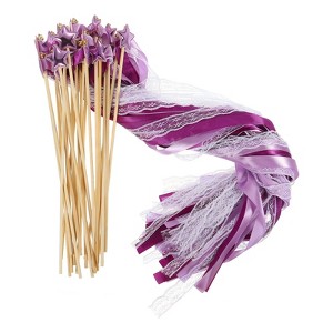 Unique Bargains Bell Ornament Wedding Party Lace Streamer Fairy Wands 24 Pcs - 1 of 4