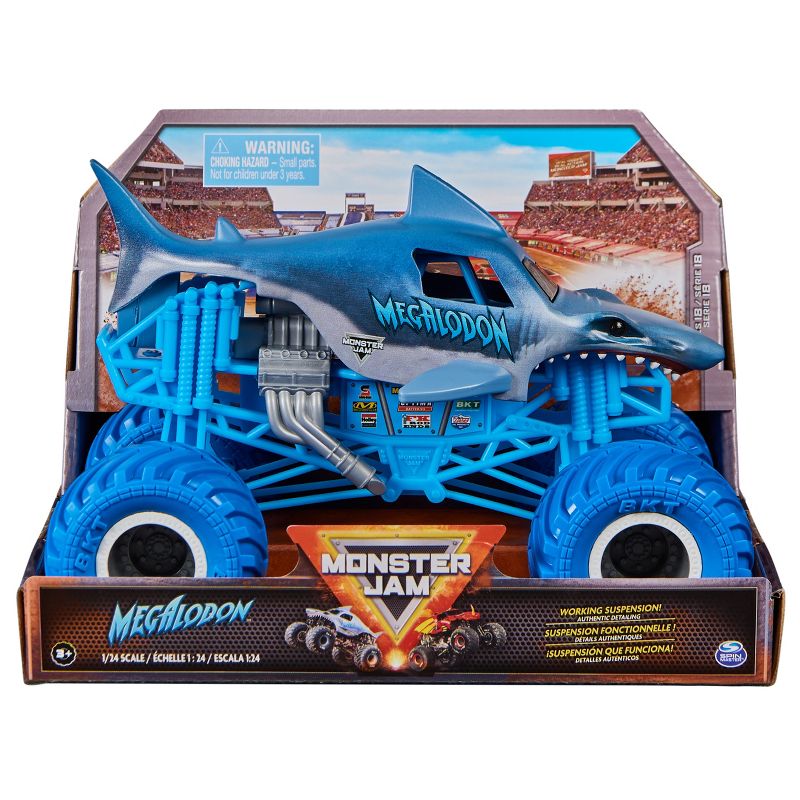 Monster Jam 1:24 Scale Collector Diecast Truck - Megalodon, 1 of 10