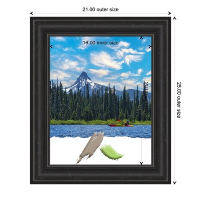 Shipwreck Black Distressed Polystyrene 25" x 21" Picture Frame