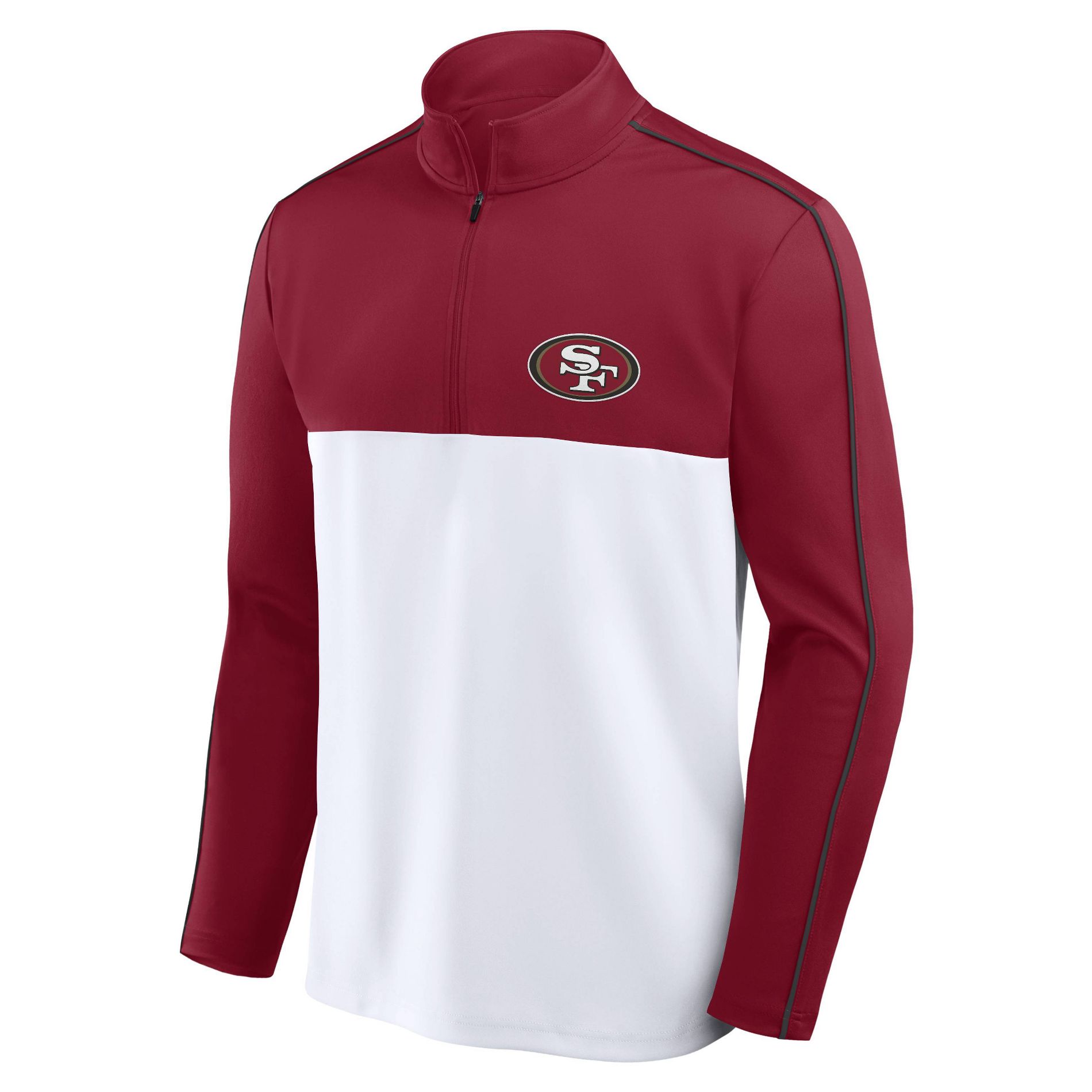 NFL San Francisco 49ers Men's Lightweight 1/4th Zipped Hooded Sweatshirt