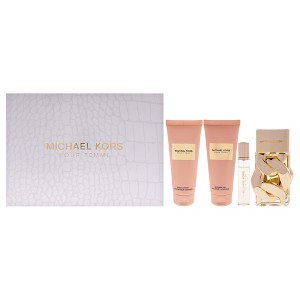 Michael Kors Pour Femme by Michael Kors for Women - 4 Pc Gift Set 3.4oz EDP Spray, 0.3oz EDP Spray(Mini), 3.4oz Body Lotion, 3.4oz Shower Gel - 1 of 4