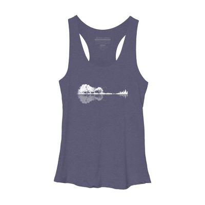 Women's Design By Humans Nature Guitar By Maryedenoa Racerback Tank Top