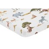 Sweet Jojo Designs Boy or Girl Gender Neutral Unisex Baby Fitted Mini Crib Sheet Jungle Animals Green Yellow and White - 2 of 4