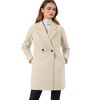 INSPIRE CHIC Women's Notched Lapel Double Breasted Raglan Sleeve Winter Coat - 3 of 4