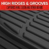 Attop Trend Floor Mats for Cars, Black Deep Dish All-Weather Mats, Waterproof Trim-To Universal Floor Liner Car Accessories - 2 of 4