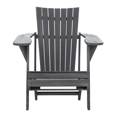  Merlin Adirondack Chair With Retractable Footrest - Ash Gray - Safavieh 