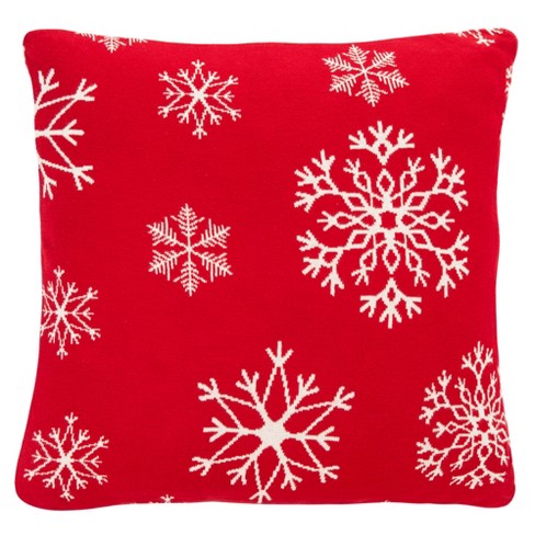 Red discount snowflake pillow