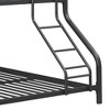 NicBex Full over Full Bunk Bed Metal Bed Frame with Short Inclined Ladder, Long Ladder and Full Length Guardrail, No Box Spring Required - 4 of 4