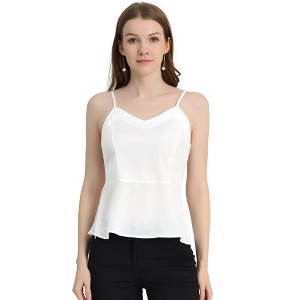 INSPIRE CHIC Women's V Neck Sleeveless Adjustable Strap Tank Top - 1 of 4