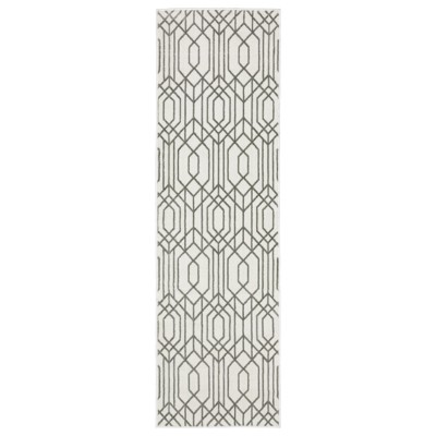 Oriental Weavers Montecito 4158W White/ Grey Indoor Area Rug - 2'3" x 7'6"