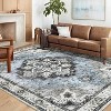 Large Vintage Medallion Rug, Low Pile Non-Slip Washable Traditional Carpet for Living Room, Bedroom, Dining Room - 2 of 4