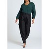 ELOQUII Women's Plus Size Balloon Sleeve Collared Blouse - 4 of 4