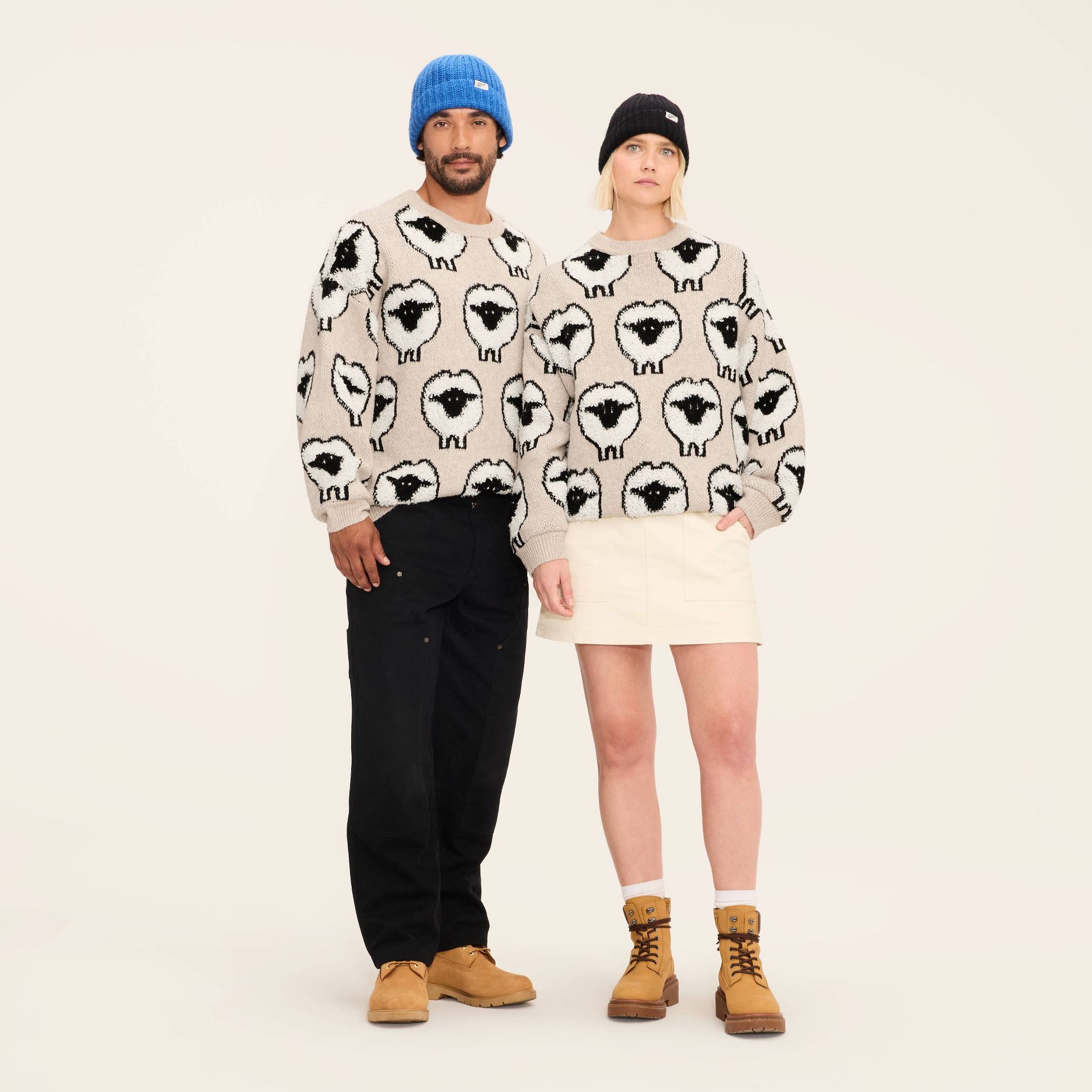 Adult Sheep Print Pullover Sweater - Woolrich x Target Taupe