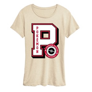 Women's - Pokémon - Pokémon Collegiate Letter Short Sleeve Graphic T-Shirt - 1 of 4