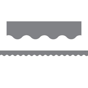 Teacher Created Resources Gray Scalloped Border Trim, 35 Feet (Pack of 6) - 1 of 1