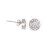 Guili Halo Stud Earrings in Sterling Silver with Gold, Rose & Rhodium Plating – Colored CZ Sparkle for a Radiant, Elegant Everyday Look - 4 of 4