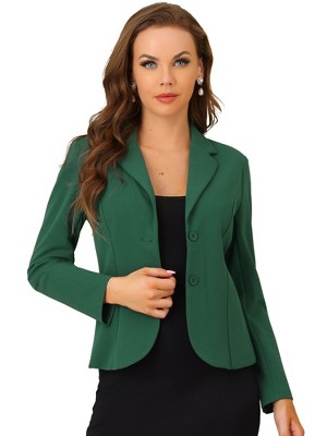 Allegra K Women's Elegant Work Office Lapel Collar Button Down Regular Fit Suit Blazer