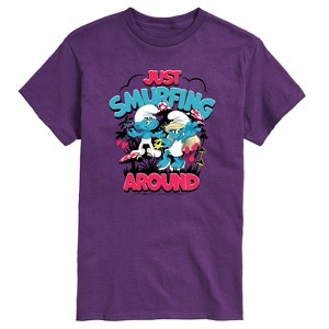 Men's - Smurfs - Just Smurfing Around Short Sleeve Graphic T-Shirt - 1 of 3