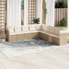 vidaXL Garden Sofa Set Beige, Cream White - 2 of 4