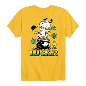 Boys' - Peanuts - Lucky Snoopy Short Sleeve Graphic T-Shirt - 1 of 4