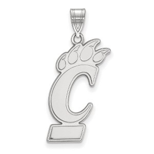 Black Bow Jewelry 14k White Gold Cincinnati Bearcats NCAA Extra Large Pendant - 1 of 3