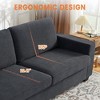 Corduroy Loveseat Sofa for Living Room,Spacious 3-Seater Couches with Deep Seats&Wide Armrest&Removable Cushion - 4 of 4