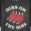 Men's - Instant Message - Dibs On The Ribs Graphic Fleece Sweatshirt - 2 of 4