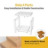 Fortune Candy 2-Tier Solid Fir Wood Side Table – 17.7 Inch Outdoor End Table, Weather-Resistant for Patio, Porch, Pool & Garden - 2 of 4