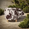 FONTOI Cow-Shaped Ottoman, Modern Upholstered Ottoman, Accent Stool for Living Room Bedroom Porch Garden Balcony, Brown&White, 25.25"*16.75"*14" - 2 of 4