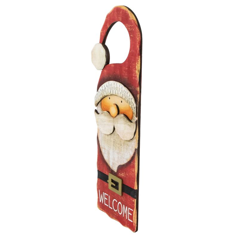 Northlight 14" Santa Claus "Welcome" Christmas Door Knob Hanger, 3 of 7